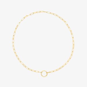 Harper Round Charm Chain Necklace - Image 1