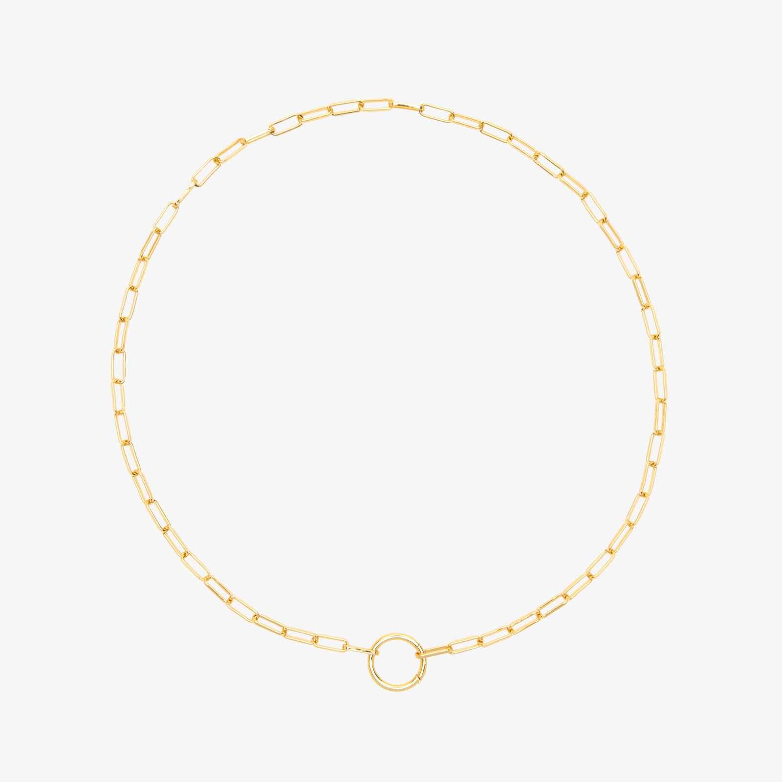 Harper Round Charm Chain Necklace - Image 1