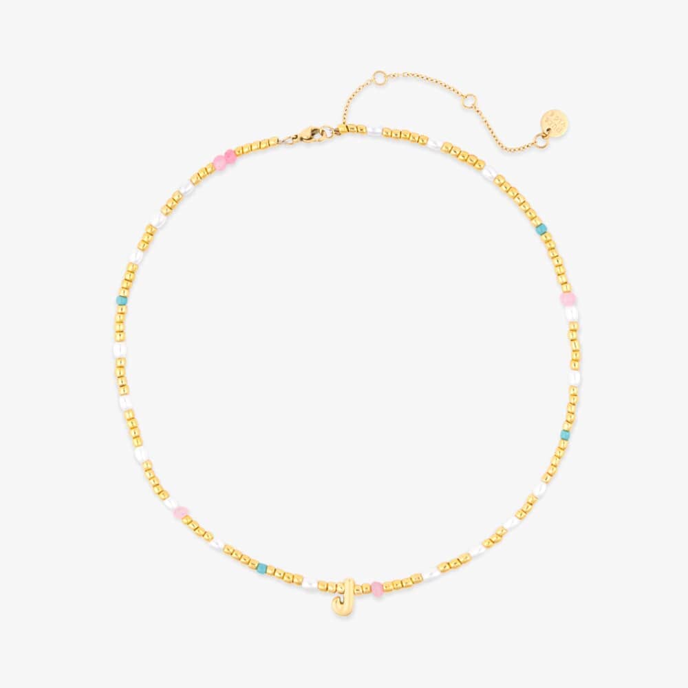 Initial Pearl & Seed Bead Choker - Image 1