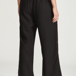 MARCELA WIDE LEG IN BLACK LINEN - Image 4