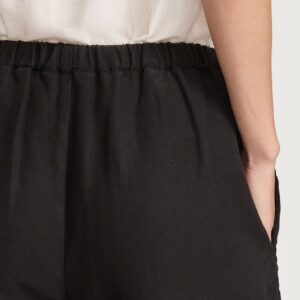 MARCELA WIDE LEG IN BLACK LINEN - Image 6