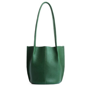 Bacalar*Classic | Petite bucket shaped tote bag with matching leather handles