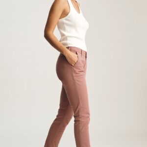 KATHLEEN SLIM CHINO IN OLD MAGENTA TWILL - Image 2