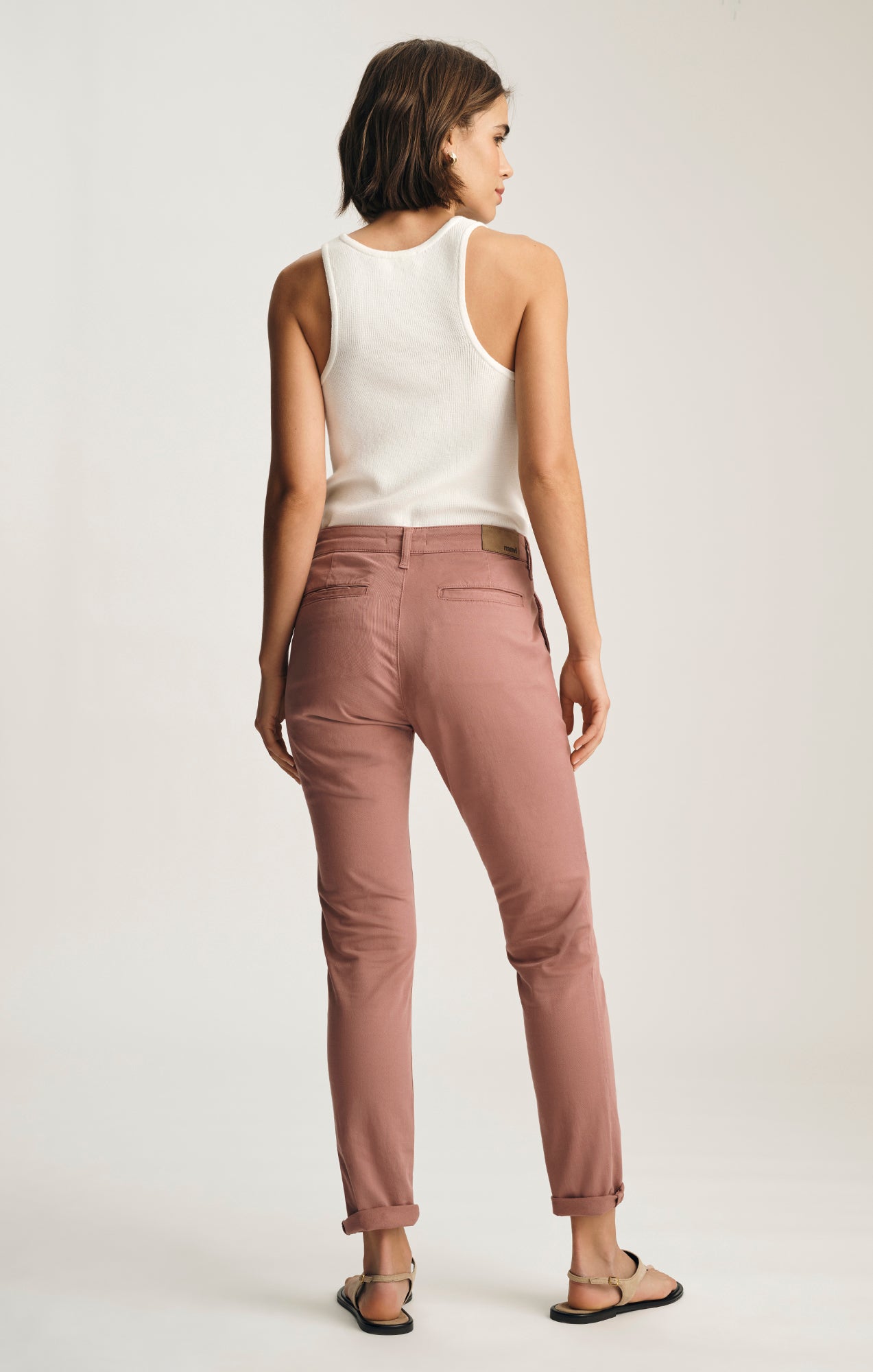 KATHLEEN SLIM CHINO IN OLD MAGENTA TWILL - Image 3